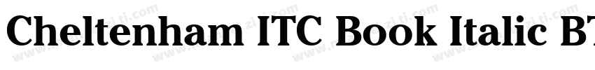 Cheltenham ITC Book Italic BT字体转换